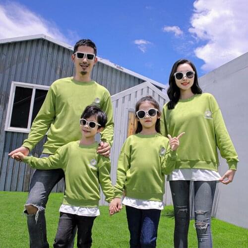 Family Matching Sweatshirt Autumn Winter Family T-Shirt Mommy and Me Outfits Children Kids Baby Tee Tshirt Woman tshirts