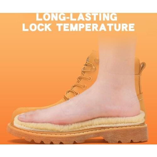 BANGNI Thermal Insoles Shoes Pad Snow Boots Imitation Wool Keep Warm Inserts Heated Breathable Cushion Sole Winter for Men Women