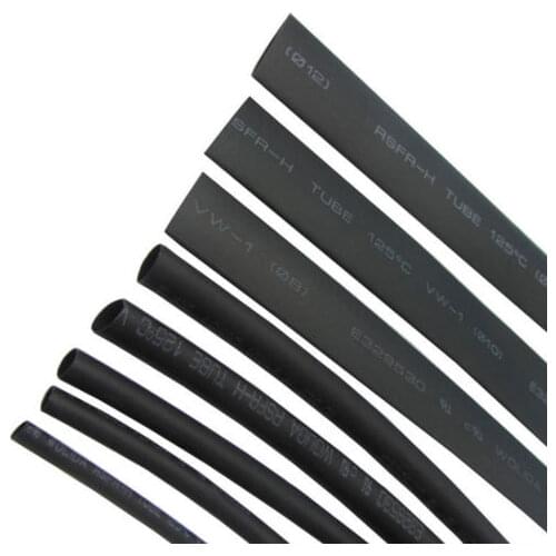 8 Size Heatshrink Heat Shrink Tube Black Insulation Sleeves Wire Wrap Cable Kit 2mm~12mm