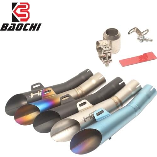 52MM Universal Motorcycles Exhaust Pipe Muffler Escape Moto With DB Killer Slip-on For Honda Kawaski Yamaha YZF Ninja250 R3 R6