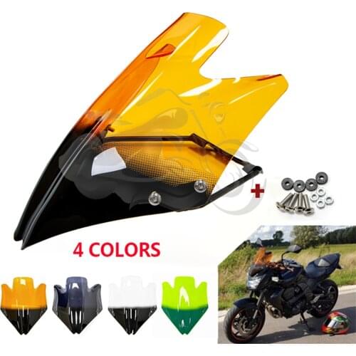 4 COLORS Fit For Kawasaki Z750 Z750R 2007 - 2012 Motorcycle Windshield Windscreen Z 750 2008 2009 2010 2011 Wind Deflectore