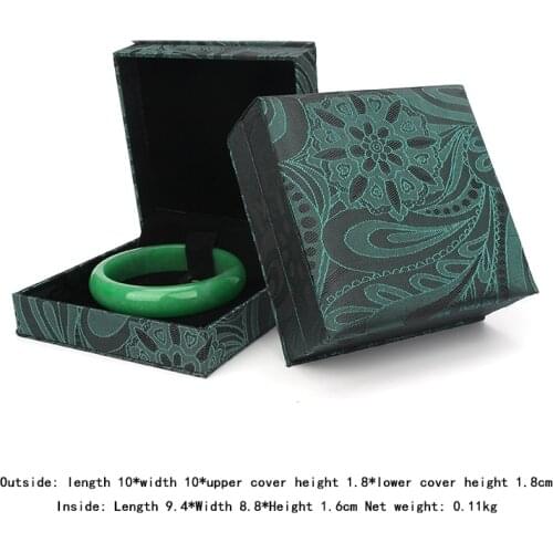 High Quality Green Bracelet Jewelry Packaging Storage Gift Box Women Wedding Ring Pendent Earring Showcase Jewellery Organizer