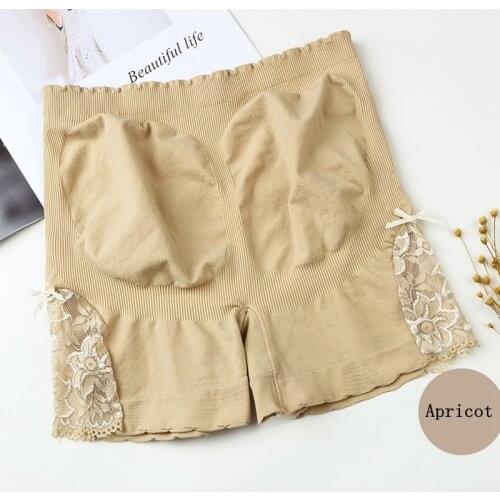 Women Safety Shorts Pants Seamless Lace High-waisted Panty Anti Emptied Boyshorts Pants Thights for Women Slimming Underwear