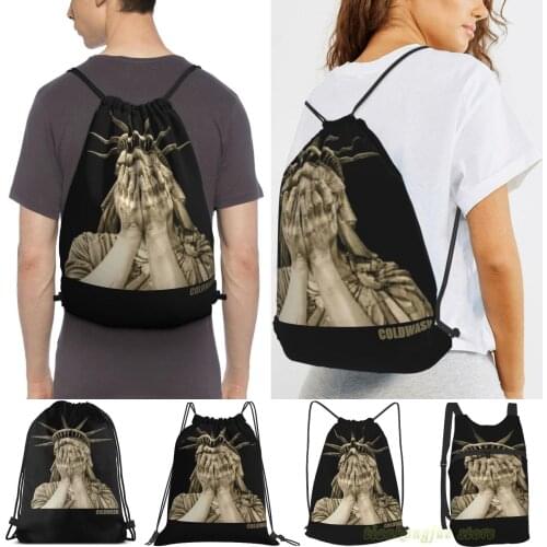 Lady Liberty Women Purpose Drawstring Backpack Bags Men Outdoor Travel Backpacks For Gym Training Swimming Fitness Bag
