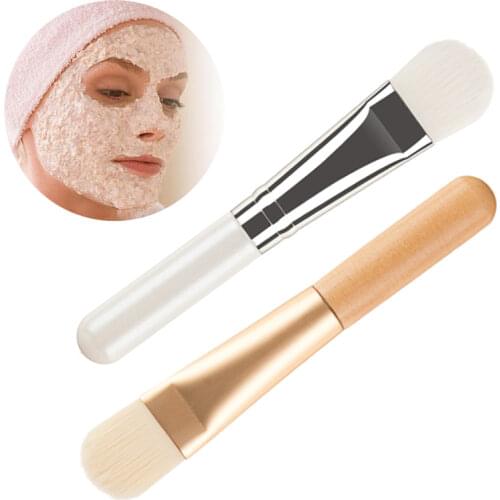 1PC Soft Hair Facial Mask Brush Wooden Handle Portable Face Skin Care Beauty Cosmetic Tools Professional Makeup Mask Mud Brushes