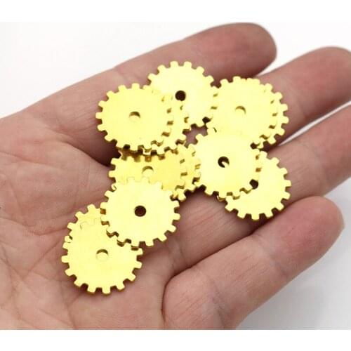 20pcs Vintage Gold Color Punk Gear Charms Pendants for Jewelry Making Earrings Bracelet DIY Handmade Craft Accessories