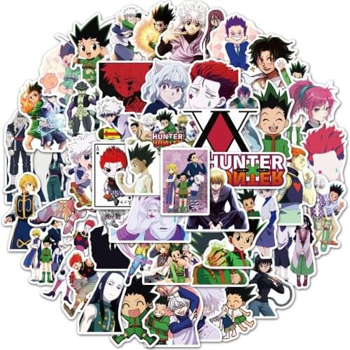 50pcs/Pack Hunter X Hunter Anime Stickers Laptop Bicycle Guitar Skateboard Sticker Kid DIY Graffiti Waterproof stikers Toy