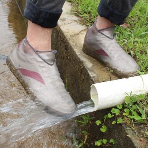 Reusable waterproof shoe cover Unisex footwear silicone protector Men Womens overshoes shoes boots galoshes protection for rain