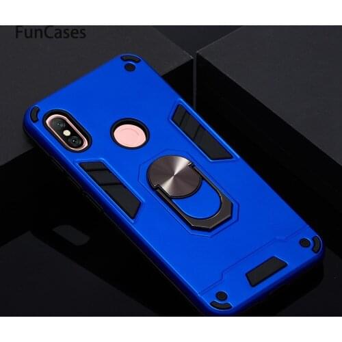 Back Covers For Redmi Note 6 Silicone Shockproof Car Magnetic Ring Holder Estojo Xiaomi Redmi case Note 6 Pro Soft TPU Cover