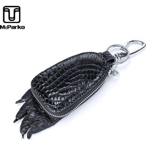McParko Car Key Case Genuine Crocodile Leather Car Key holder Men Fashion Crocodile Claw Key Wallet Organizer Leather Keychain