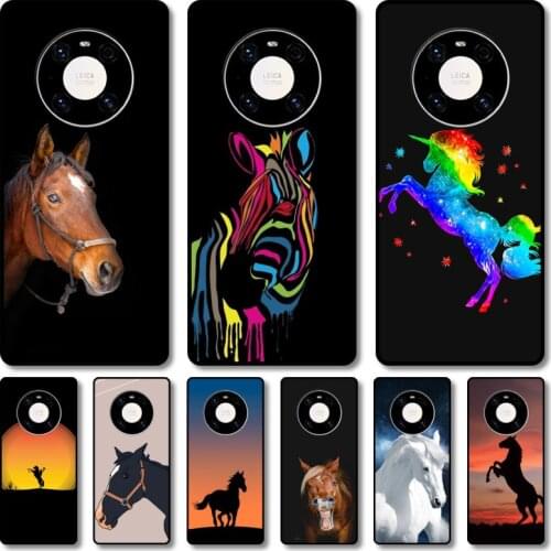 Hot horse Phone Case For Huawei mate 40 30 10 20 40 8 9 Lite Z Pro RS black cell shell