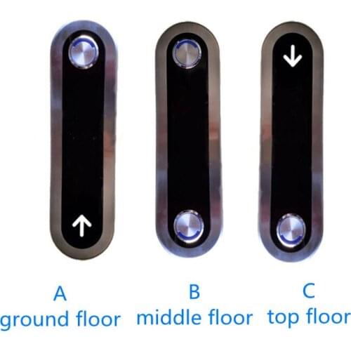 DAA26800AS3 DBA26800CR3 STRUSTESC OLB13200 Elevator LOP Ground/Middle/Top Floor BLACK INDICATOR
