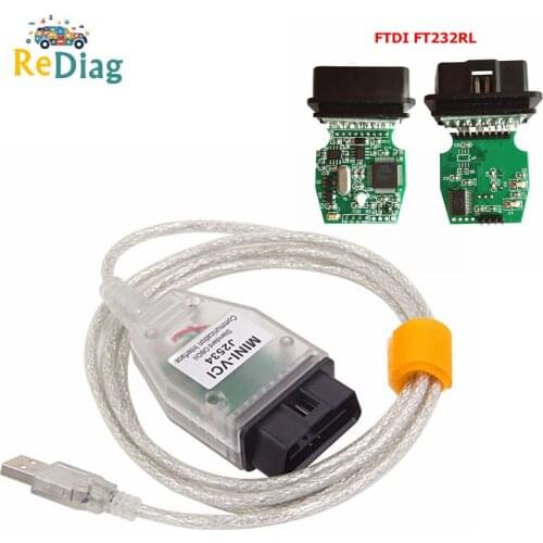 MINI VCI for toyota Single Cable Support For Toyota TIS OEM Diagnostic Software J2534 MINI VCI FT232RL FT232RQ Chip