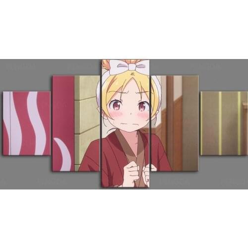 Prints Painting Wall Artwork Modular Canvas Eromanga Sensei Poster 5 Panel Picture Anime Home Decoration For Bedside Background