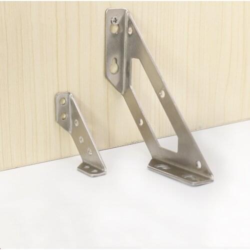 4pc Stainless Steel Corner Bracket 90 Degree Angle Thicken Fixed Plank Bulkhead Support Furniture Hardware Connector Accessories
