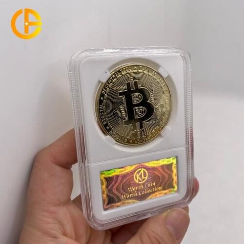 36 Types FLC Dogecoin/Bitcoin/ETH/Litecoin/Dash/Ripple/Monero/EOS Metal Physical Silver/Gold Ada Cardano Coin with Acrylic Case