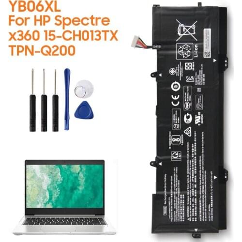 Original Replacement Battery YB06XL HSTNN-DB8H For HP Spectre X360 15-CH013TX TPN-Q200 15T-CH000 Authentic Battery 84.08Wh