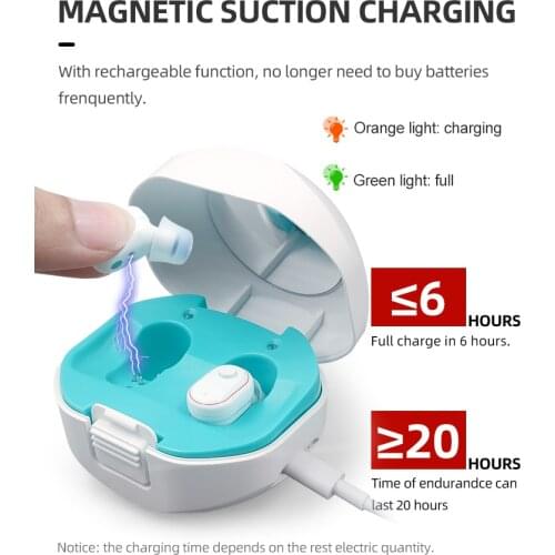 Aringbo Rechargeable With Bluetooth Digital Wireless Hearing Aids Hearing Aids 4 Channels Mini ITC Sound Amplifier Portable