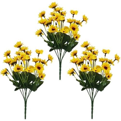 Sunflower Flower Bouquet Silk Flower Home Decoration Accessories Artificial Flower Home Garden Party Wedding Decoration DIY