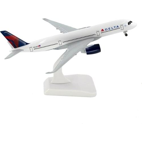 18cm Aircraft Delta Airlines Airbus A350 with Landing Gear Alloy Plane Toys Children Kids Gift for Collection Desk Decoration