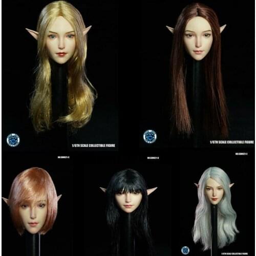 SUPER DUCK SDH021 1/6 Female Elves Head Sculpt Fit 12" Woman Action Figure Body In Stock