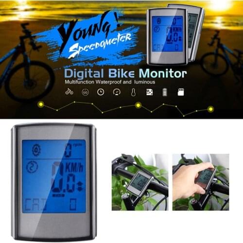 Bicycle Computer Wireless Wired Mtb Bike Led Backlight Digital Cycling Odometer Speedometer Stopwatch Heart Rate Monitor