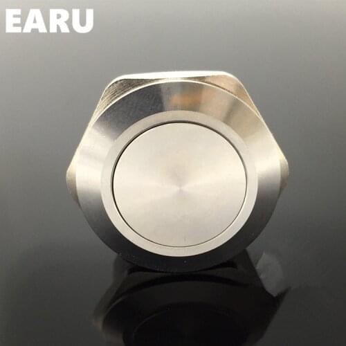 1pc 40mm Metal Stainless Steel Waterproof Momentary Doorebll Bell Horn Push Button Switch Car Auto Engine Start PC Power