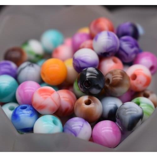 15colors Round 8mm Imitation Natural Stone Acrylic Beads Clouds Spacer Beads For Jewelry Makeing Bracelet necklace DIY Accessory