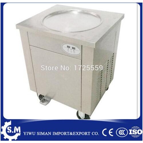 50cm fried ice cream machine single pan with defrost plate single pan freezer ice pan machine