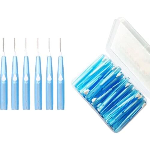 60Pcs Push-Pull Interdental Brush Cleaning Brushes Toothpick Floss Teeth Cleaner Oral Care