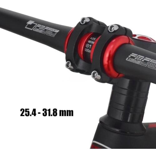 MTB Bicycle Handlebar Installation Aperture Adjust 25.4 To 31.8mm Conversion Shim Aluminum Alloy Adapter Road Bike Accessories