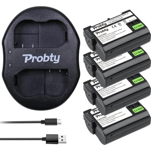 2500mAh EN EL15 EN-EL15A ENEL15 EN-EL15 Battery + LED USB Charger for Nikon D500 D600 D610 D750 D7000 D7100 D7200 D800 D800E