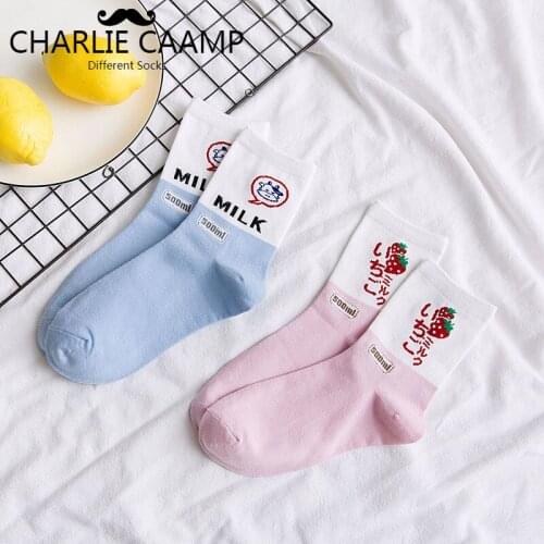Женские носки с принтом Charlie Caamp China At AliExpress