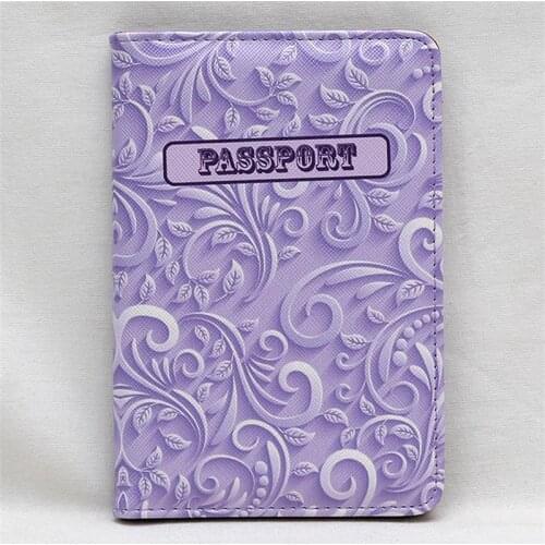 Hot Sale Flower Pattern Travel Passport Cover Document Card Passport Holder Credit Card Case Ladies ID Card Wallet for Trip