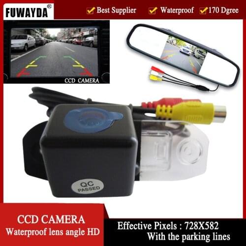 FUWAYDA Color Car Rear View Camera for VOLVO S80 SL40 SL80 XC60 XC90 S40 C70,with 4.3 Inch foldable LCD Monitor