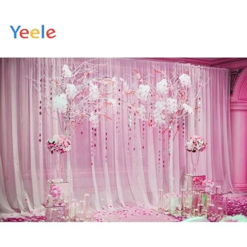 Yeele Wedding Party Photocall Flower Curtain Decors Photography Backdrops Personalized Photographic Backgrounds For Photo Studio