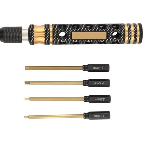 Hot SV-6.35mm 4 In1 Hexagon Screwdriver for RC Car Boat Airplane Helicopter FPV Drone Repair Tool