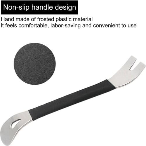 Stainless Steel Trim Removal Tool Car Trim Puller Pry Bar Dual Ends Pry Tools for Door Panel Audio Terminal Fastener Remover