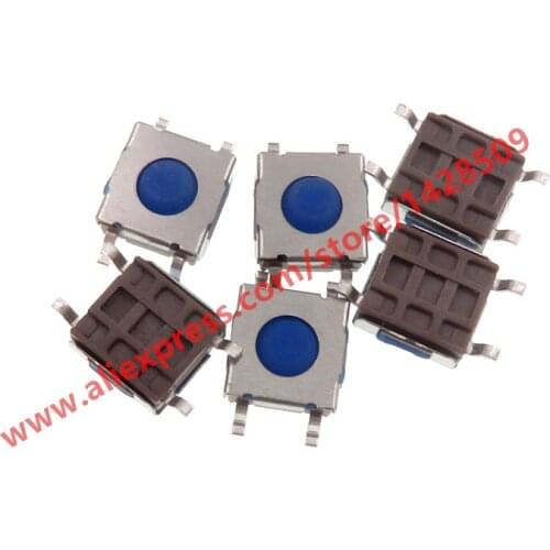 20pcs/lot blue Head Push Button Switches 6.2X6.2X3.1mm DIP 4P Tactile Switch micro switch