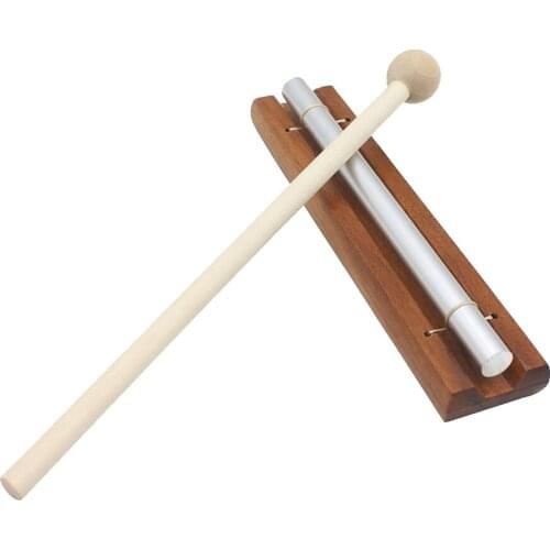 Chime on Wooden Base with Single Stick for The Energy of