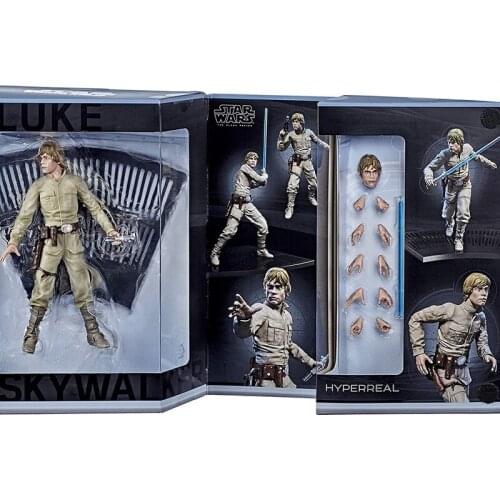 Hasbro Star Wars Hyperreal 8 Inch Luke Skywalker Dolls with Accessories Alloy Star Wars Action Figure Model Collection Kids Gift