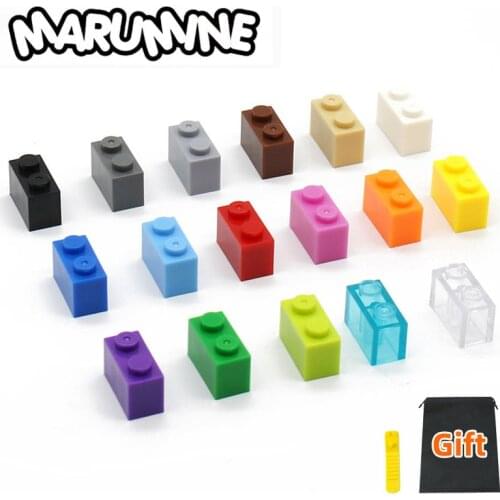 Marumine 1x2 Dots Cube MOC Base Bricks 3004 Classic Building Blocks Parts DIY Toys Accessories Compatible All Major Brands