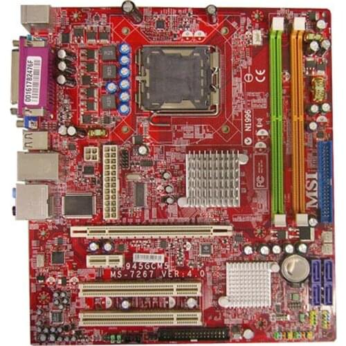 MSI 945GCM5 V2 LGA 775 Intel 945GC Desktop PC Motherboard DDR2 Core 2 Duo / P4 5XX Cpus VGA USB SATA II PCI-E 16X Micro ATX
