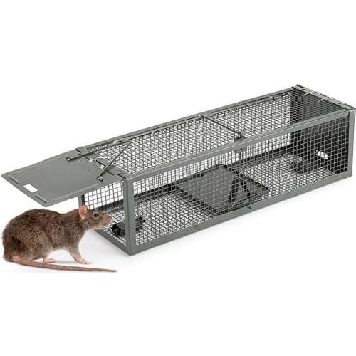 Reusable Double Door Catching Mice Traps Mouse Bait Snap Rodent Catcher Mice Mousetrap Hunt Rat Cage Single Mice Rodent Cage