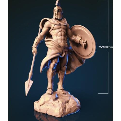 1/24 75mm 1/18 100mm Resin Model Spartan Warrior Soldier Figure Unpainted No Color RW-302