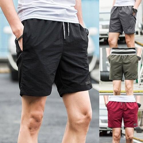 Mens Summer Fashion Casual Midwaist Shorts Five-point Pants Beach Pants Daily Outdoor Sport Short Pants Bermuda Masculina 2021