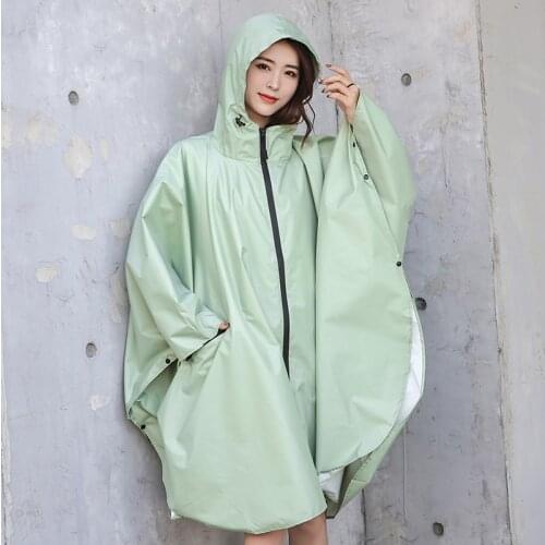 Hooded Raincoat Women Men Windproof Outdoors Backpack Rain Coat Wear Poncho Trench Chubasqueros With Waterproof Coating