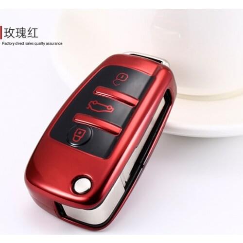 New Auto Car Styling Soft TPU Key Case For Audi A1 A3 A4 A5 Q7 A6 C5 C6 Car Holder Shell Remote Cover Car-Styling Accessorise