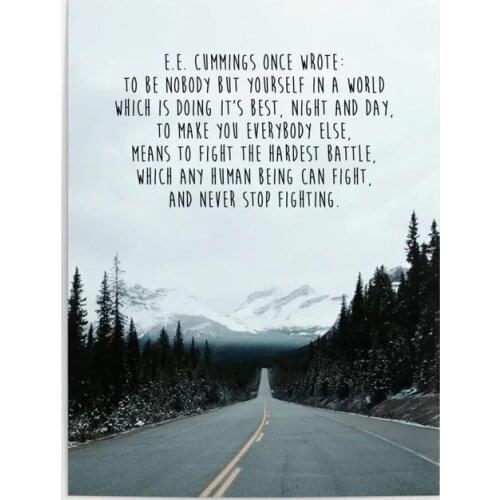 Canvas Prints Road Poster Home Decoration Letter Painting Wall Artwork Landscape Pictures Modular Bedside Background Framework