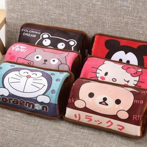 Rechargeable Hot Water Bottle Cartoon-Shaped Flannel Fabric Keeps Warm for Long Time Good Curative Effect Curing Dysmenorrhea